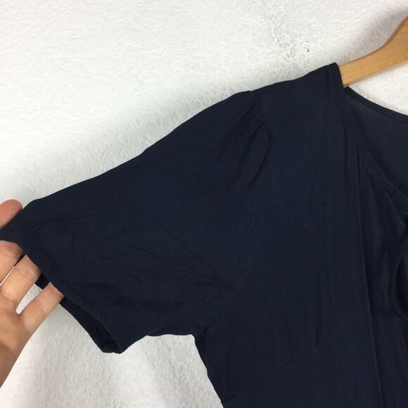 Revolve Tularosa Tallulah Blue Tassel Hem Mini Dress XS Plunge Neckline Boho - Picture 9 of 16